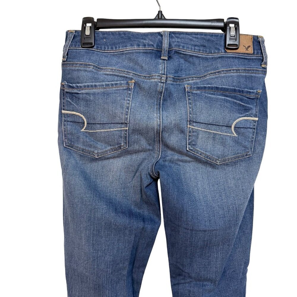American Eagle Outfitters Super Stretch Jegging Jeans Size 10 Denim Blue Midrise - Picture 5 of 6